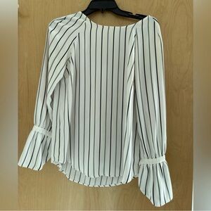 Dalia Black and White Striped Blouse